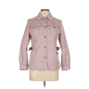 Le Soleil Vintage Kids Mauve Button Front Field Jacket Water Repellent 11/12